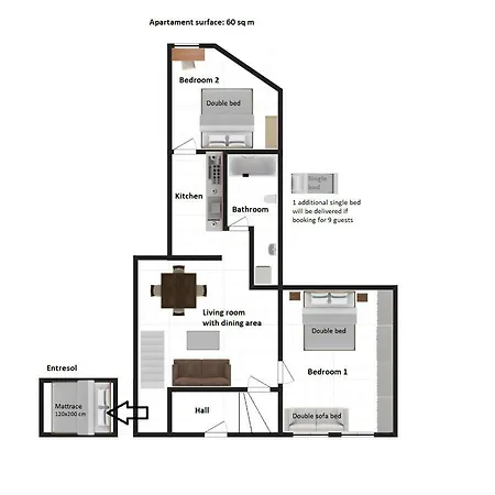 Apartment Stylish 2 Bedroom Morsztynowska Street