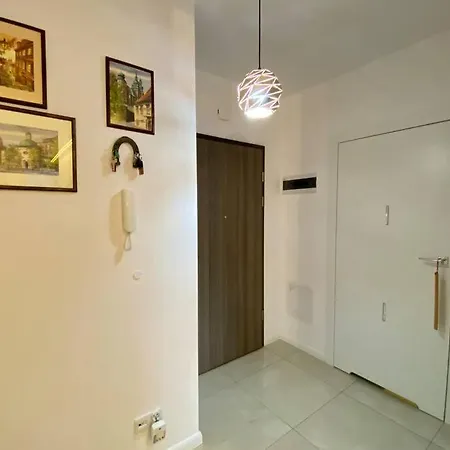White And Bright With Riverside View And Parking Apartment Krakow