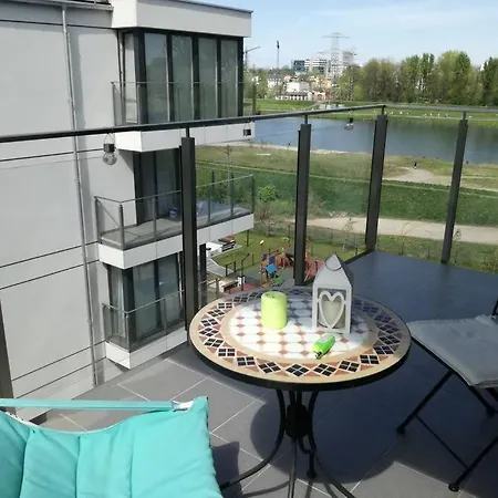 White And Bright With Riverside View And Parking Apartment