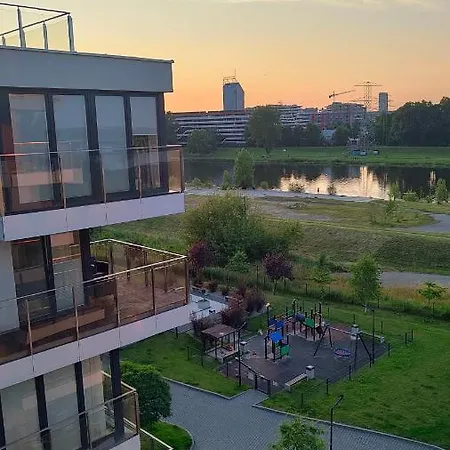 White And Bright With Riverside View And Parking Apartment