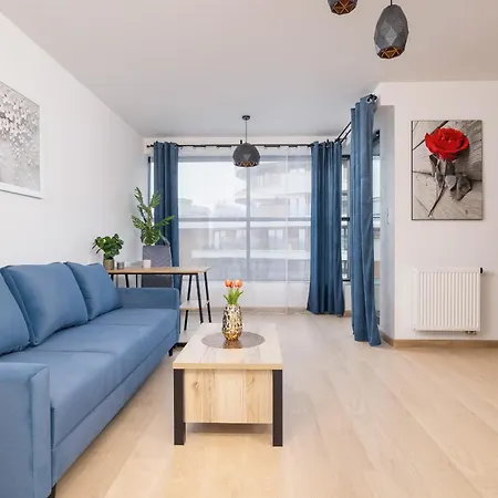 Apartament Dark Blue With Parking And Furnished Balcony In By Renters *