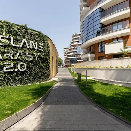 Dark Blue With Parking And Furnished Balcony In By Renters Apartament Kraków