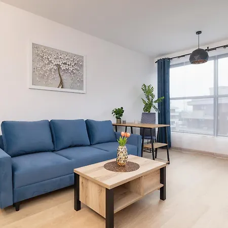 Apartament Dark Blue With Parking And Furnished Balcony In By Renters *
