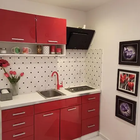 Red&white Lower Ground Floor Appartement
