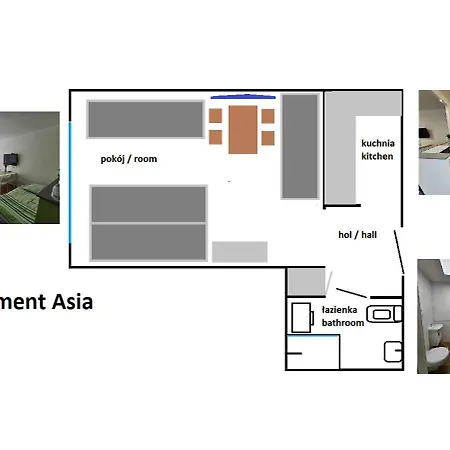 Apartamenty Asia Krakow Lägenhet *